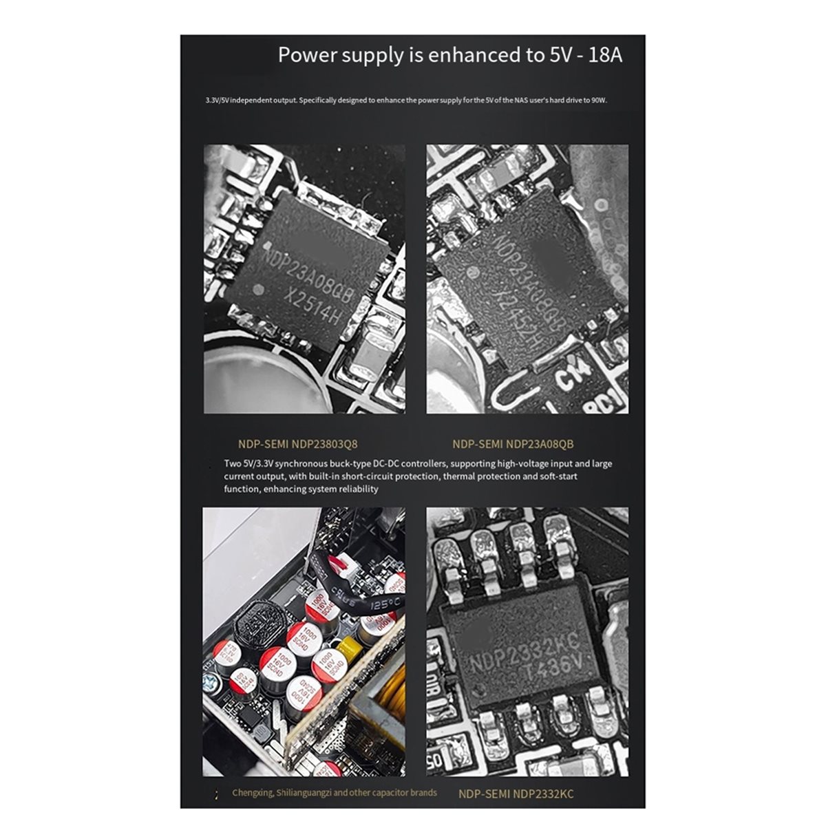 Flex Atx Power Supply 600W 1U - [AC18 Digital]/Flex 600W Modulares Netzteil Kleines